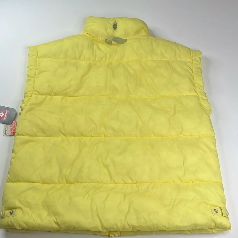 Neon Yellow Sleeveless Puffer Vest - Picture 7 of 10